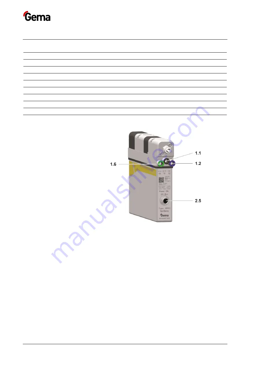 Gema OptiSpray AP01.1-E Operating Instructions And Spare Parts List Download Page 54