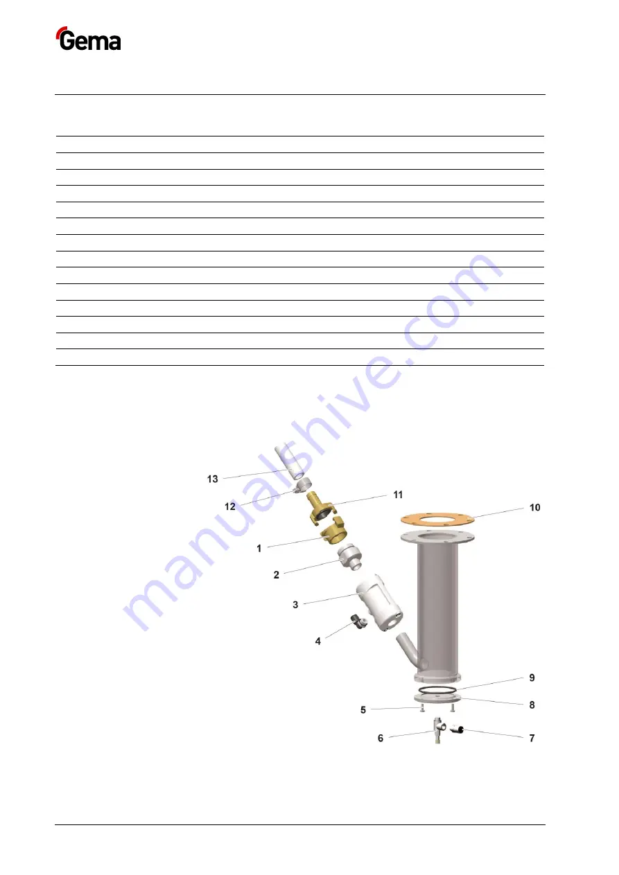 Gema PH300 Operating Instructions And Spare Parts List Download Page 36