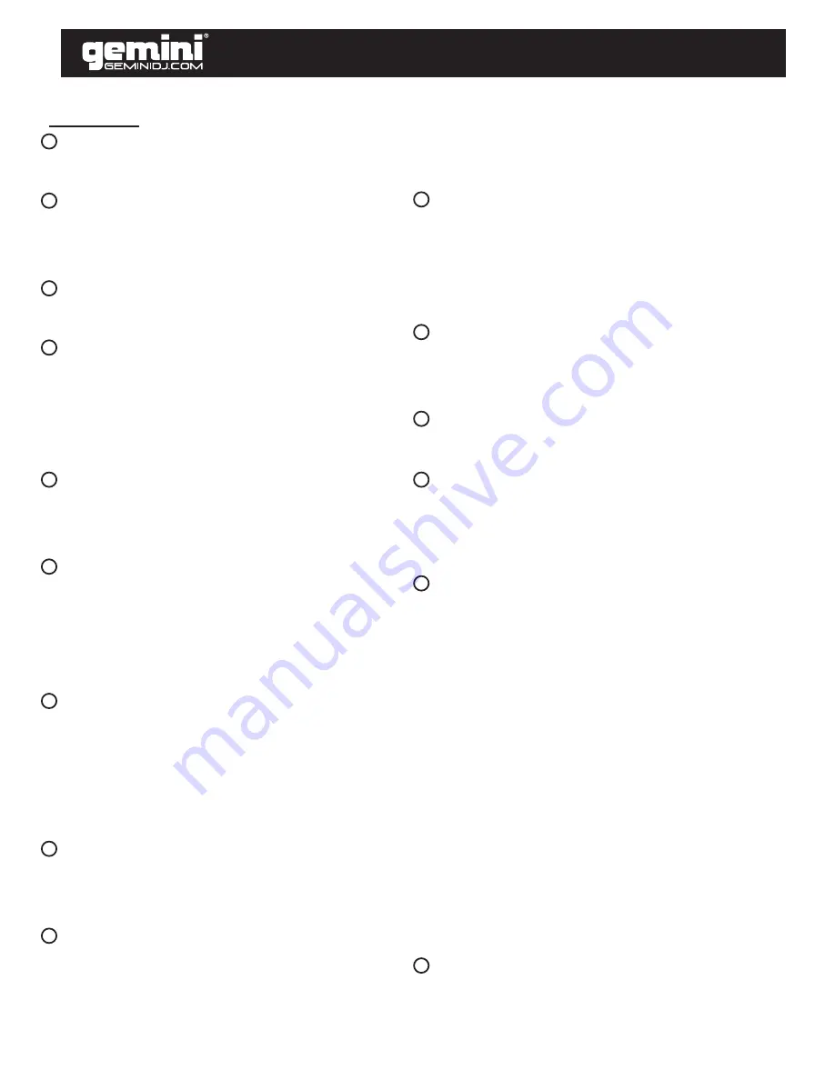 Gemini CDM-3610 Operation Manual Download Page 5