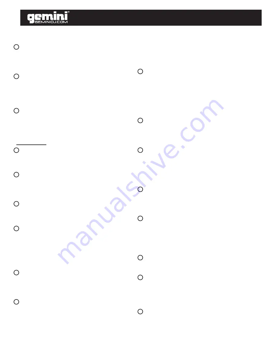 Gemini CDM-3610 Operation Manual Download Page 15