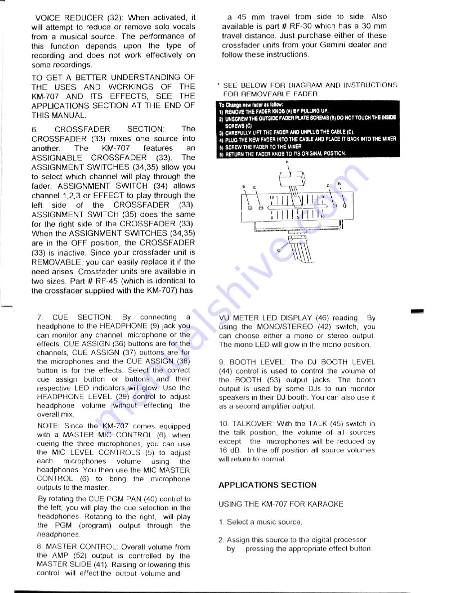 Gemini KM-707 Instruction Manual Download Page 4