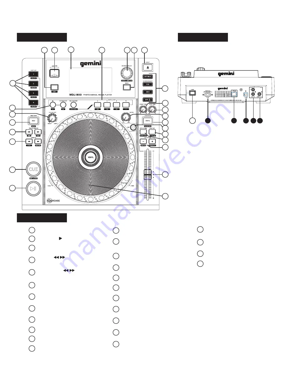 Gemini MDJ-900 User Manual Download Page 5