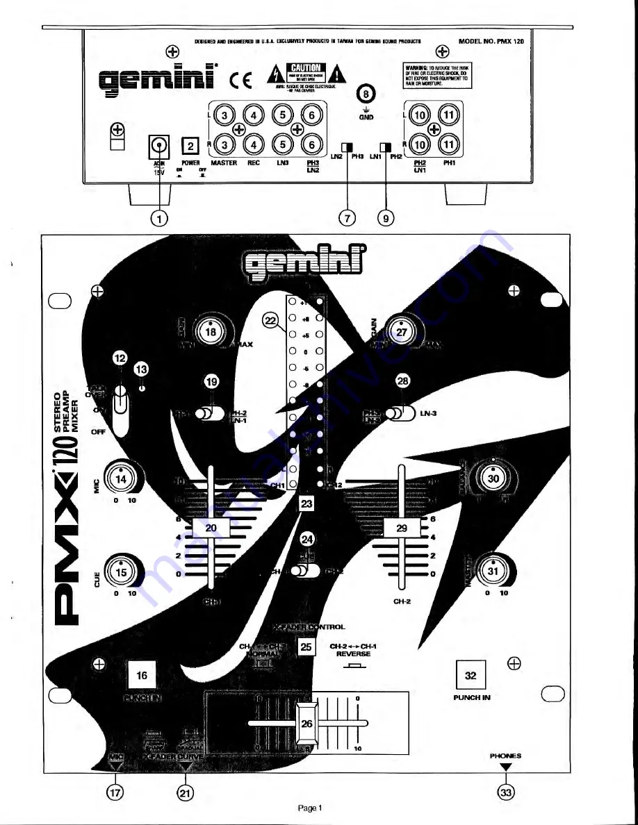 Gemini PMX-120 Service Manual Download Page 2