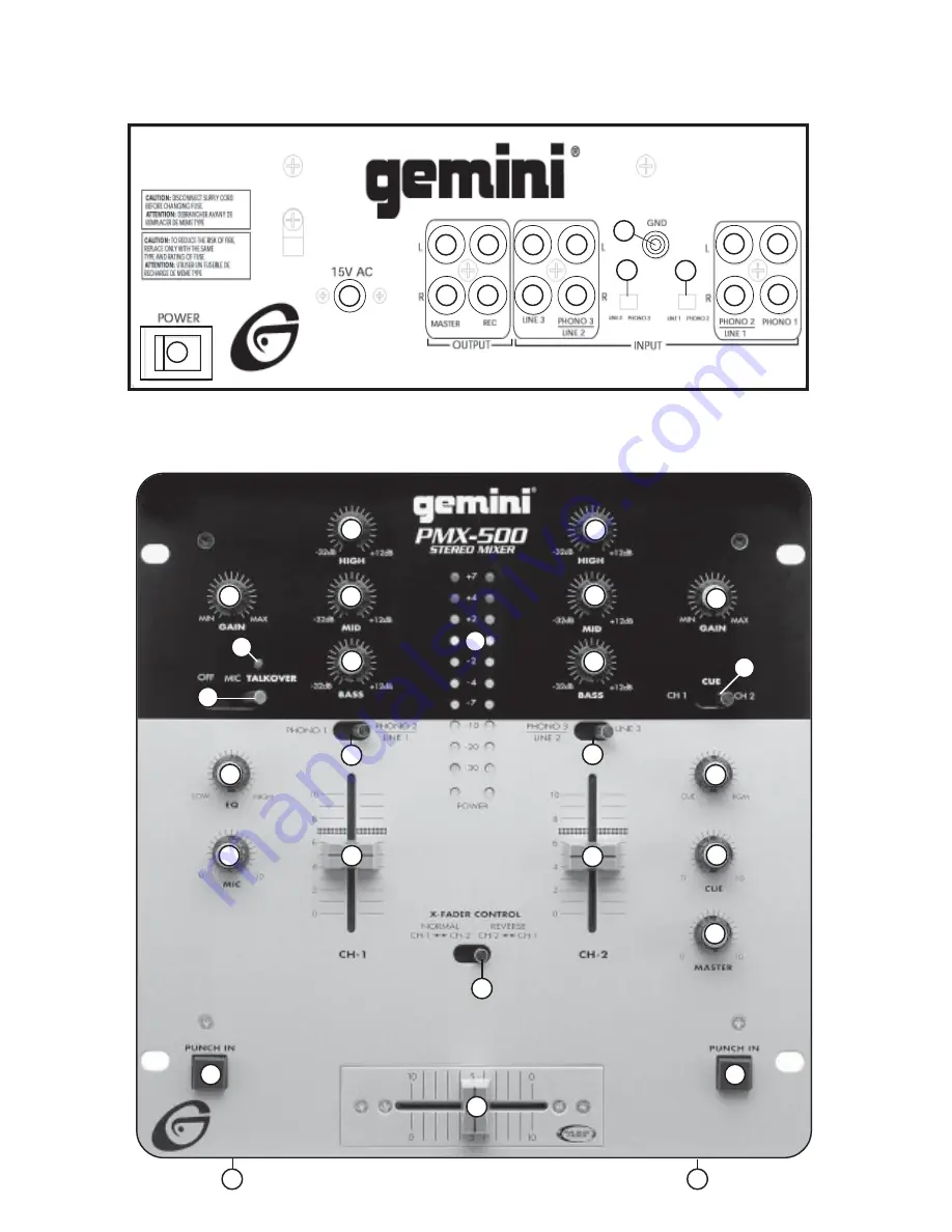 Gemini PMX-500 Operator'S Manual Download Page 2