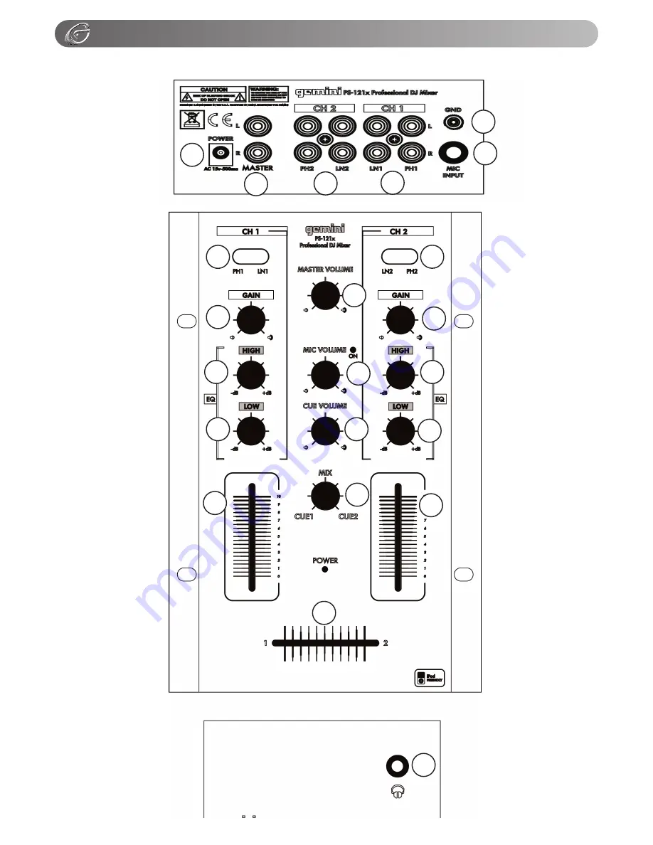 Gemini PS-121x Operation Manual Download Page 3