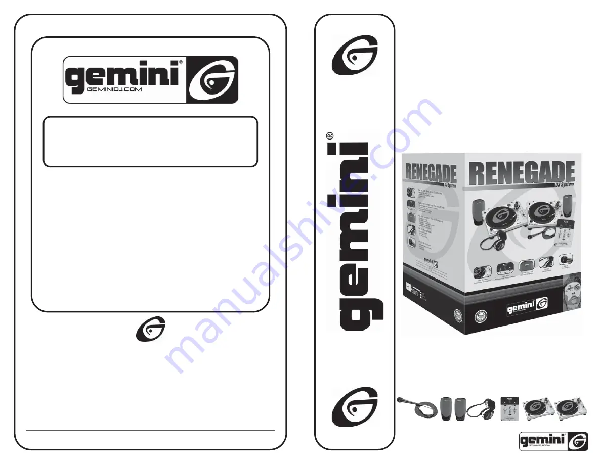 Gemini RENEGADE Setup Manual Download Page 1