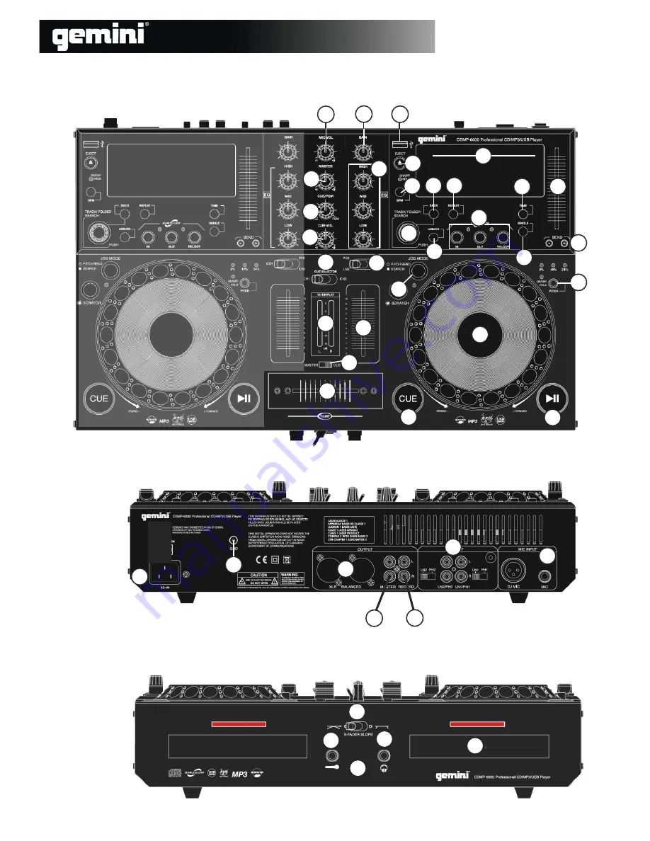 Gemini TABLE TOP SYSTEM CDMP-6000 Operation Manual Download Page 8