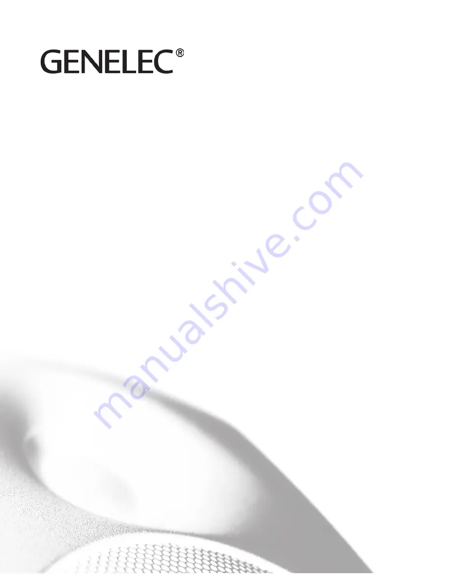 Genelec 4020B Operating Manual Download Page 1