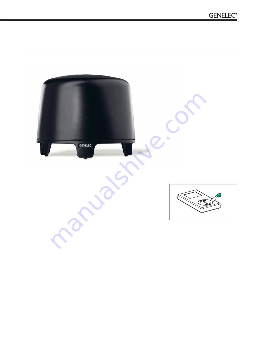 Genelec F One Operating Manual Download Page 7