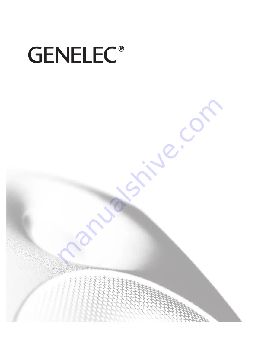 Genelec G One Operating Manual Download Page 1