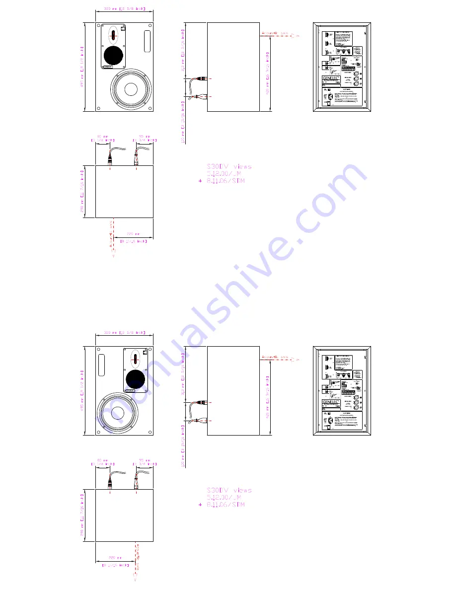 Genelec S30DV Dimensions Download Page 1