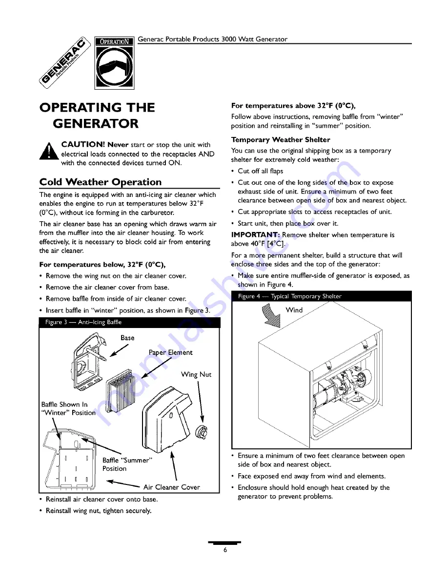 Generac Portable Products 1311-0 Owner'S Manual Download Page 6