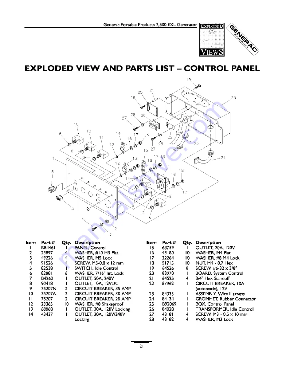 Generac Portable Products 1315-0 Скачать руководство пользователя страница 21