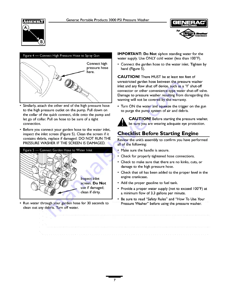 Generac Portable Products 1539-0 Owner'S Manual Download Page 7