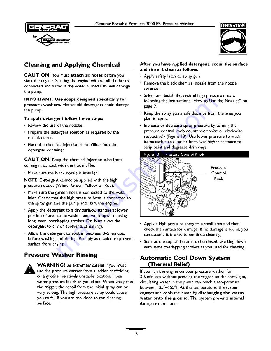 Generac Portable Products 1539-0 Owner'S Manual Download Page 10