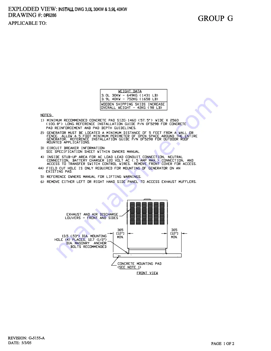 Generac Power Systems 005221-0 Скачать руководство пользователя страница 54