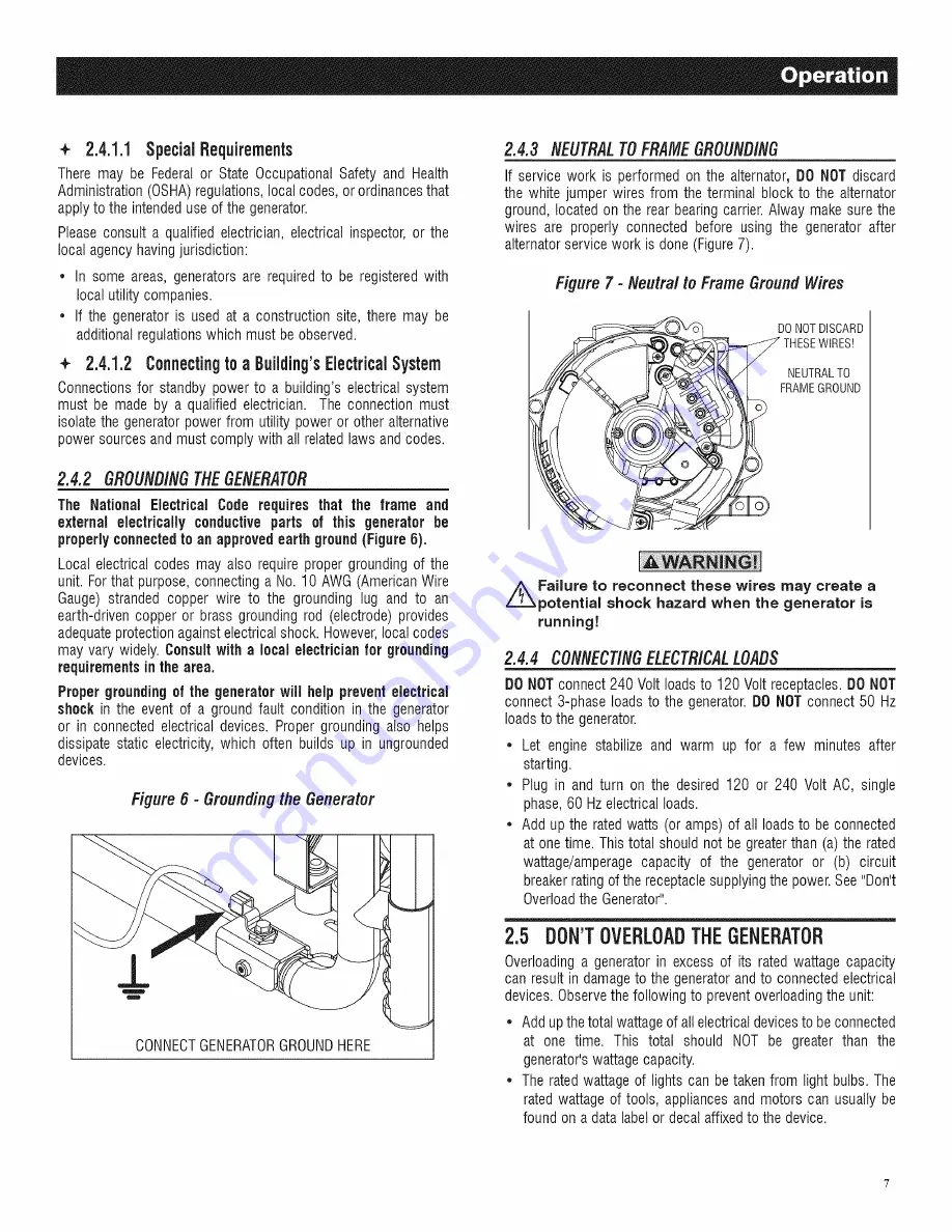 Generac Power Systems 005778-0 Owner'S Manual Download Page 9