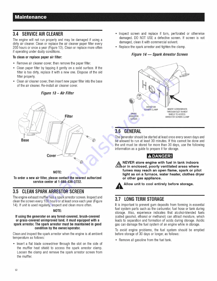 Generac Power Systems 005778-0 Owner'S Manual Download Page 14