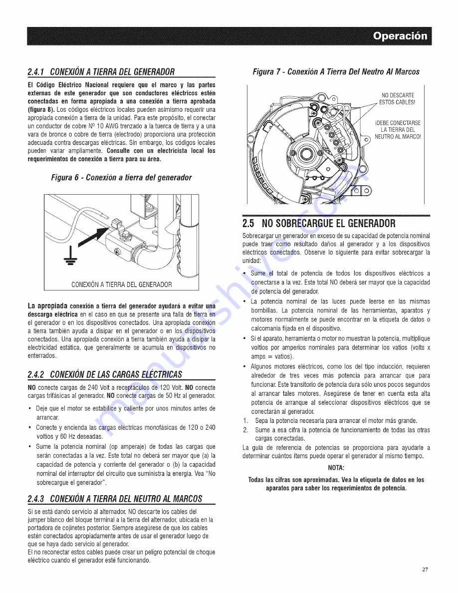 Generac Power Systems 005778-0 Owner'S Manual Download Page 29