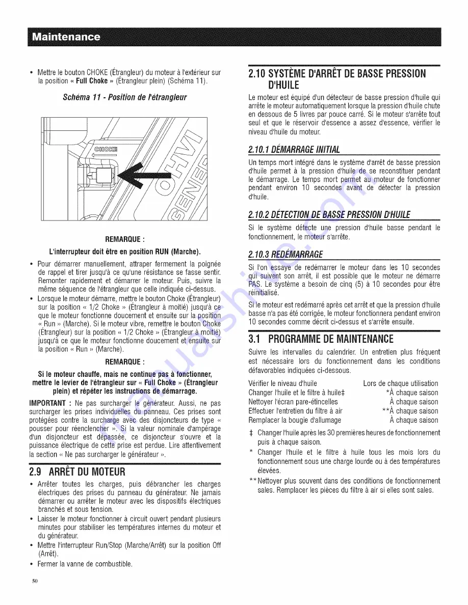 Generac Power Systems 005778-0 Owner'S Manual Download Page 52