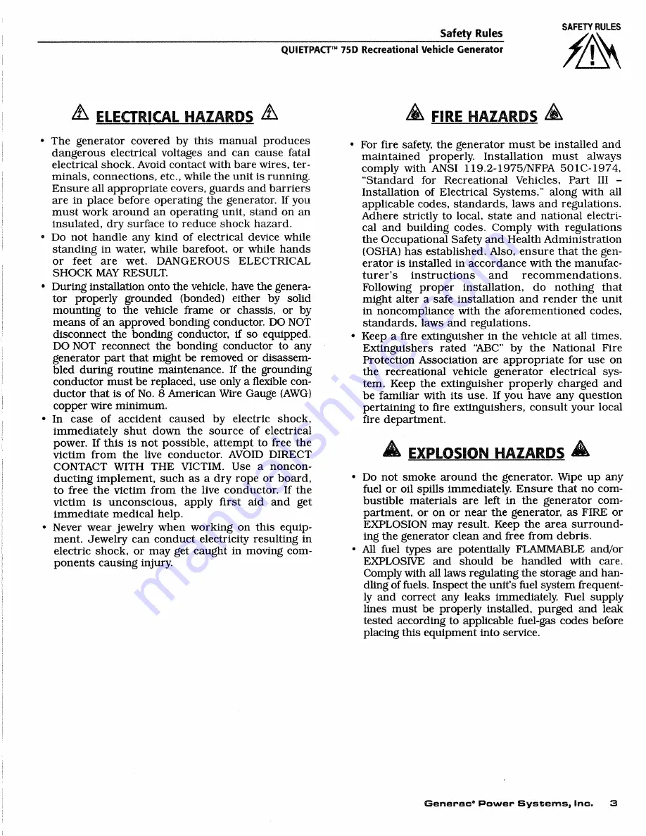 Generac Power Systems 04270-0 Скачать руководство пользователя страница 5