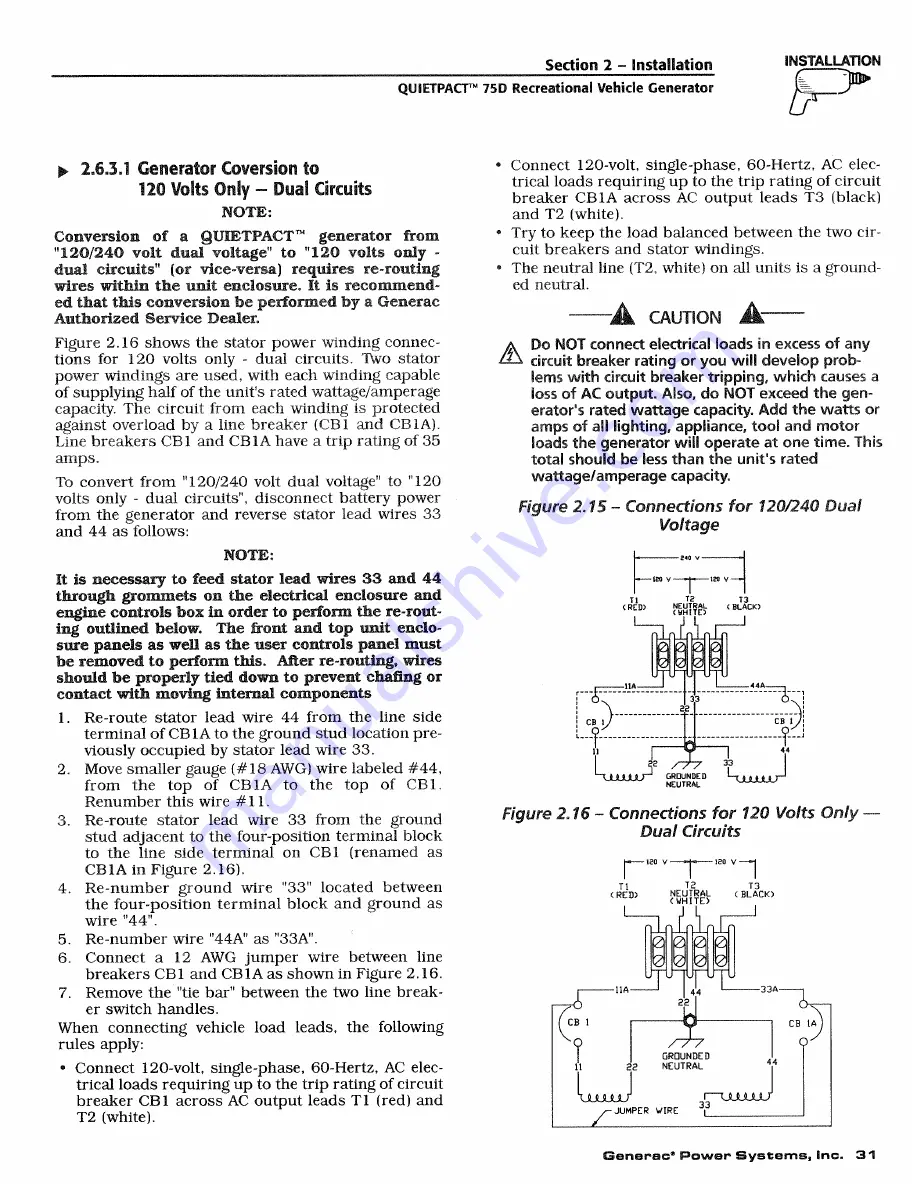 Generac Power Systems 04270-0 Скачать руководство пользователя страница 33