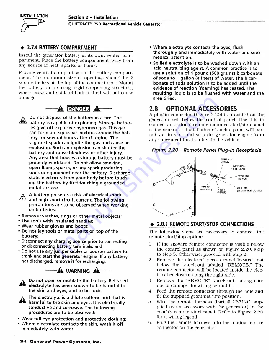 Generac Power Systems 04270-0 Скачать руководство пользователя страница 36