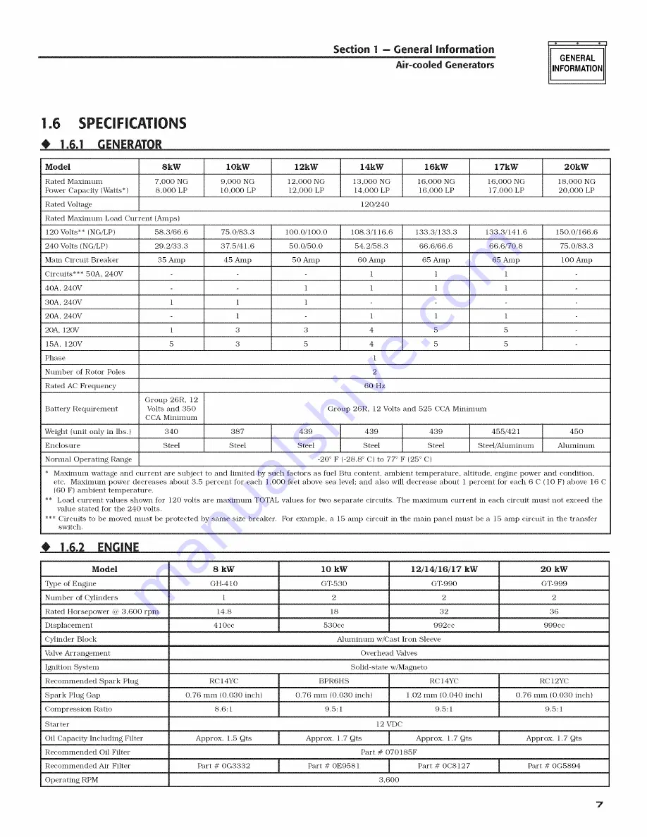 Generac Power Systems 10 kW LP Скачать руководство пользователя страница 9