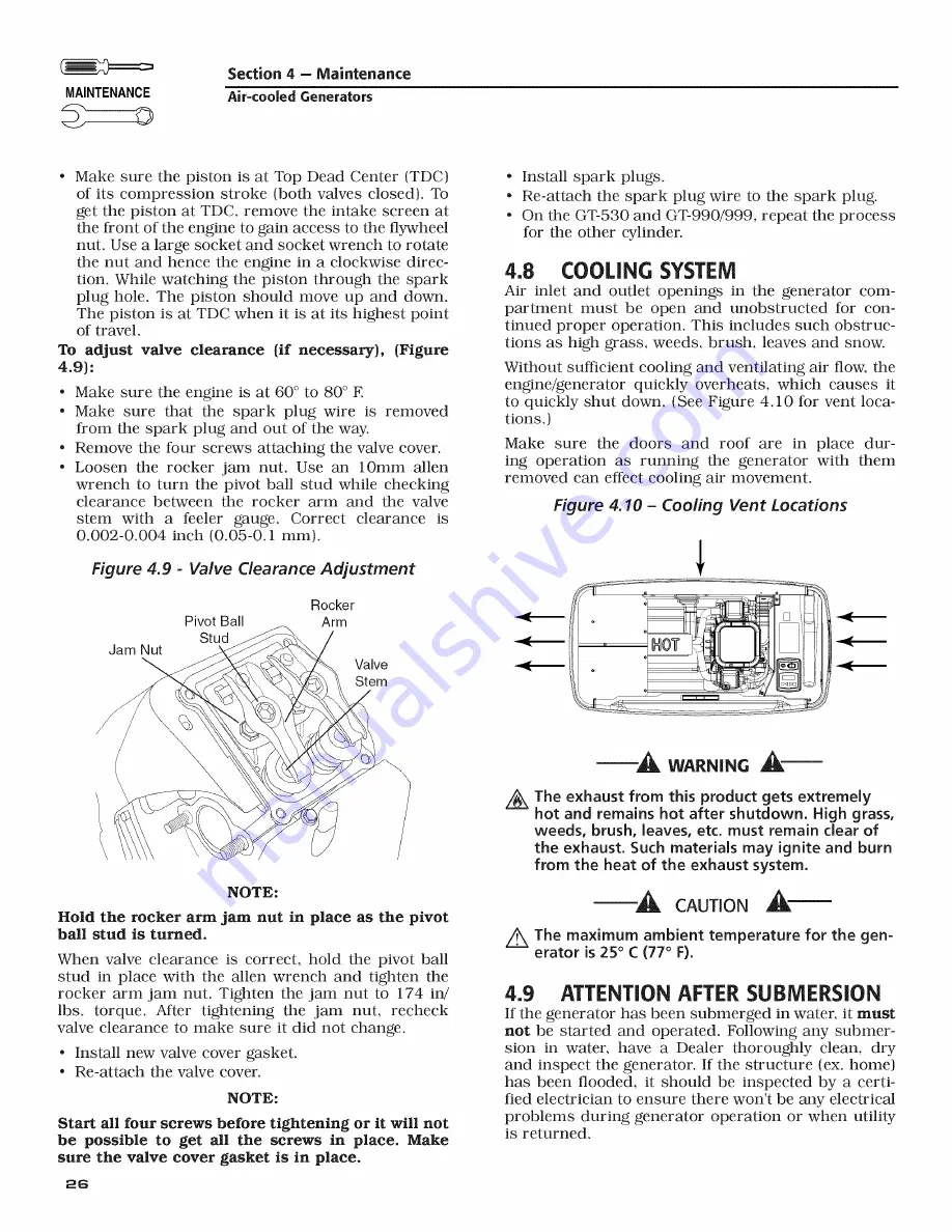 Generac Power Systems 10 kW LP Owner'S Manual Download Page 28