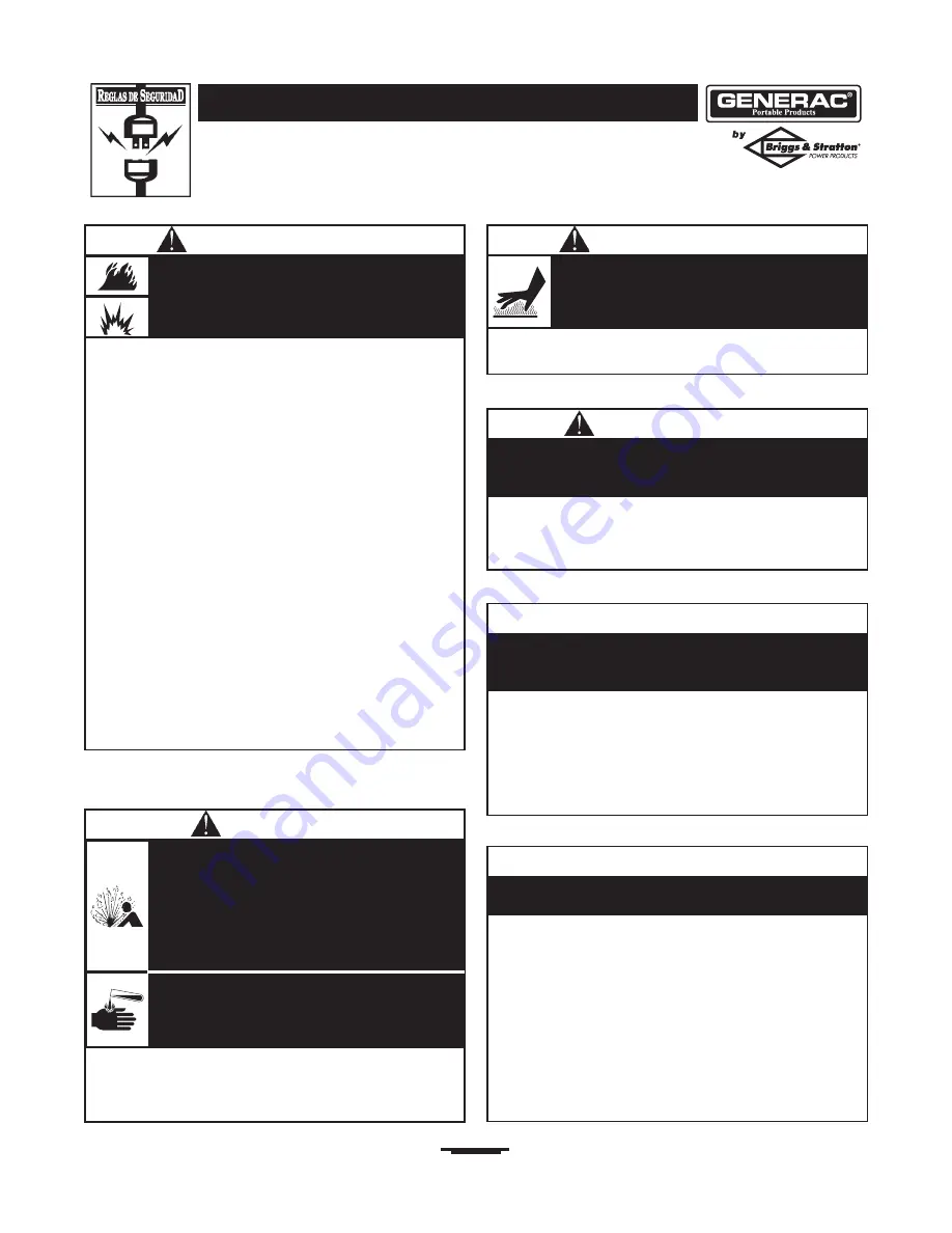 Generac Power Systems 5500EXL Owner'S Manual Download Page 23