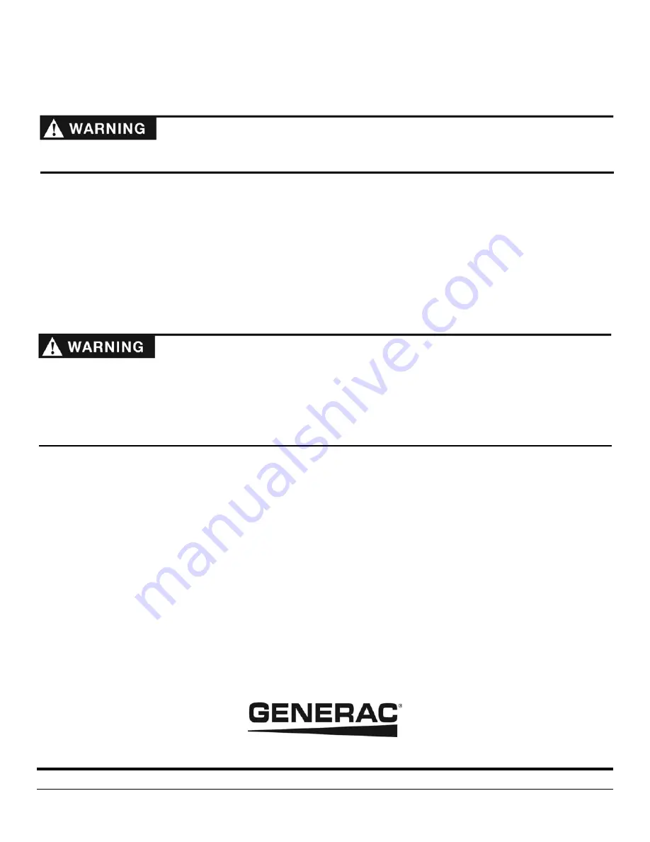 Generac Power Systems 6.75 Operator'S Manual Download Page 40