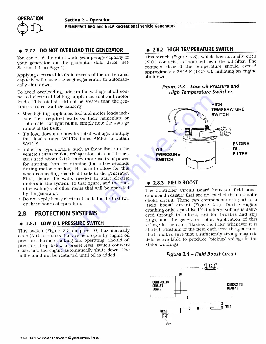 Generac Power Systems PRIMEPACT 66G Owner'S Manual Download Page 12