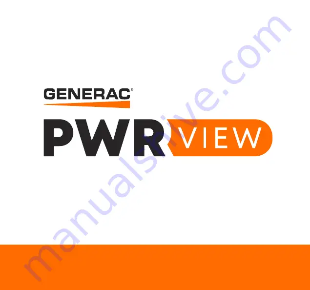 Generac Power Systems PWRview Welcome Manual Download Page 1