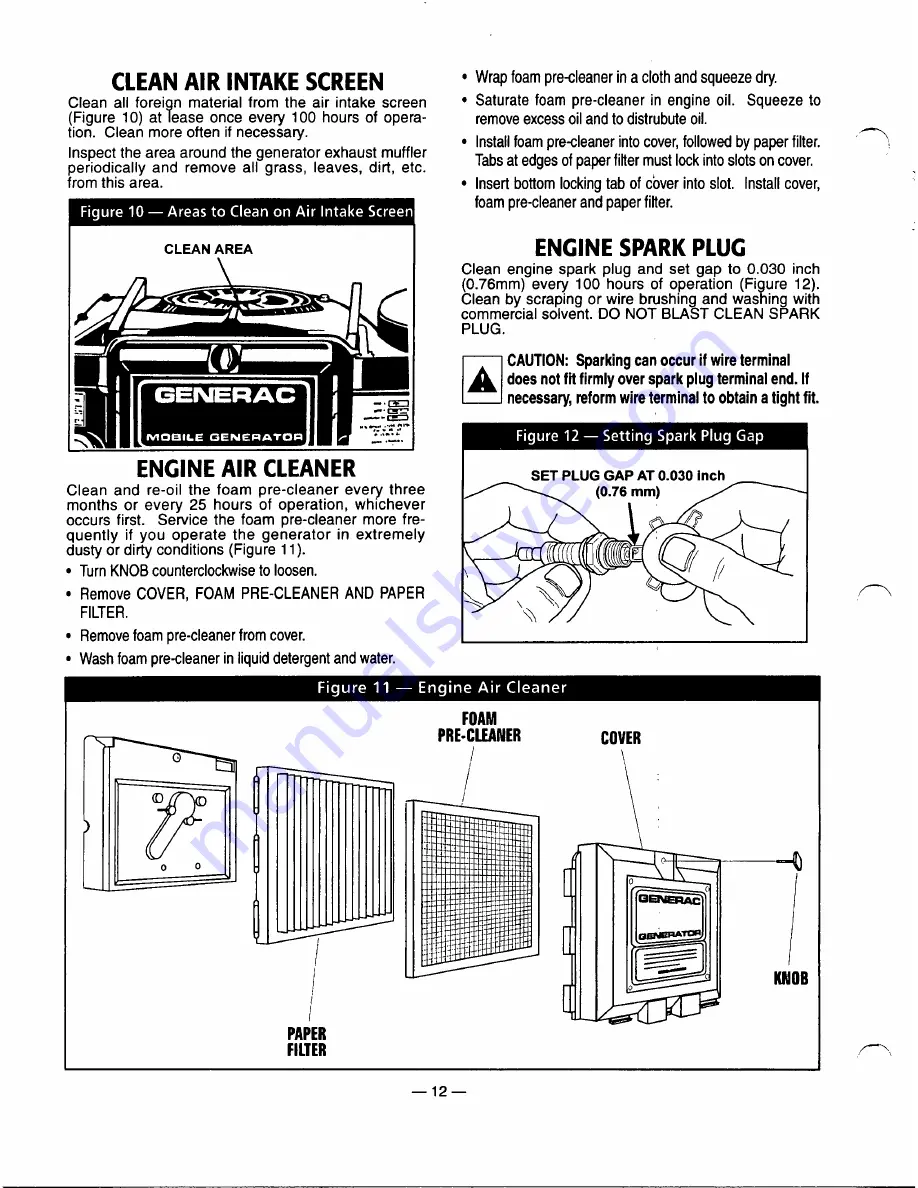 Generac Power Systems Q-55LP Owner'S Manual Download Page 14