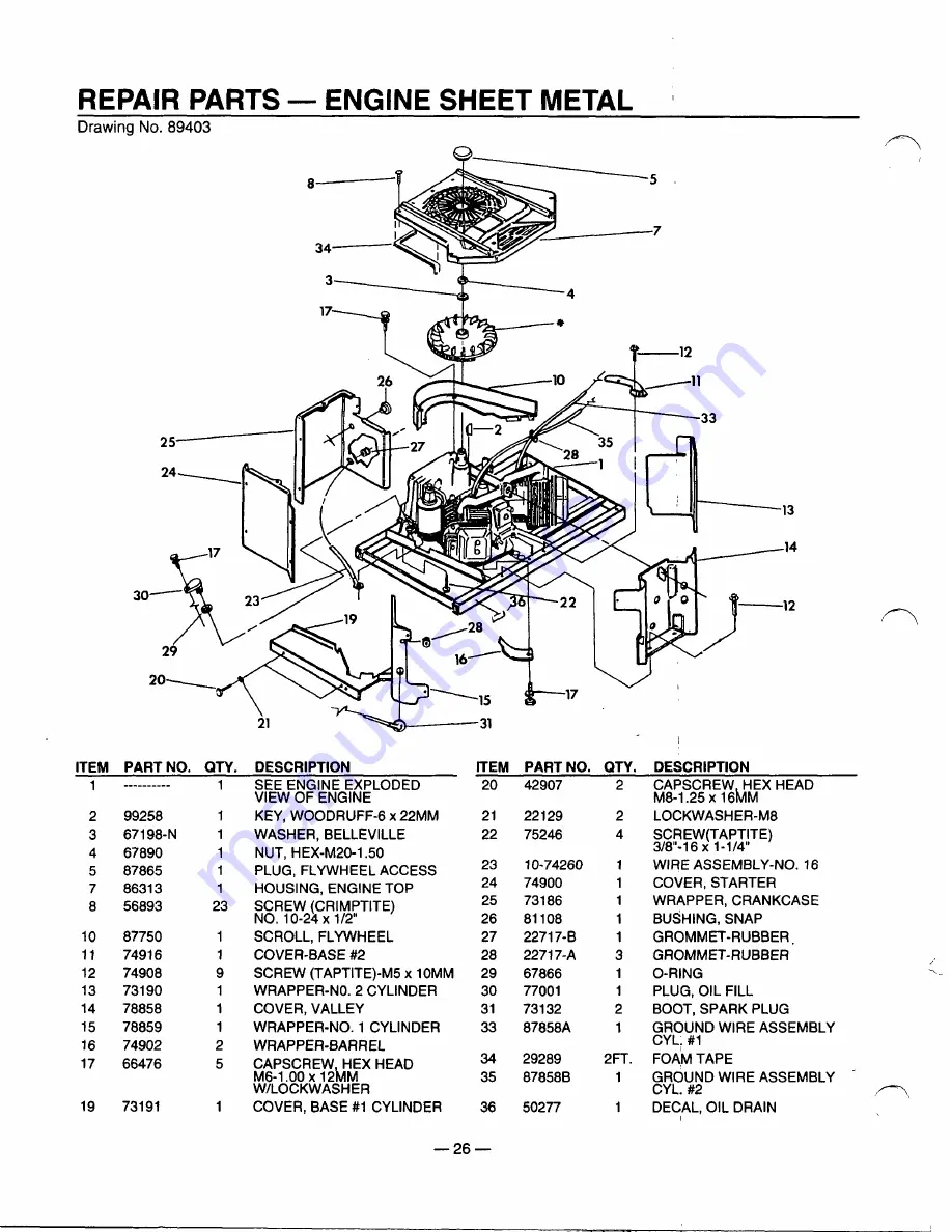 Generac Power Systems Q-55LP Owner'S Manual Download Page 28