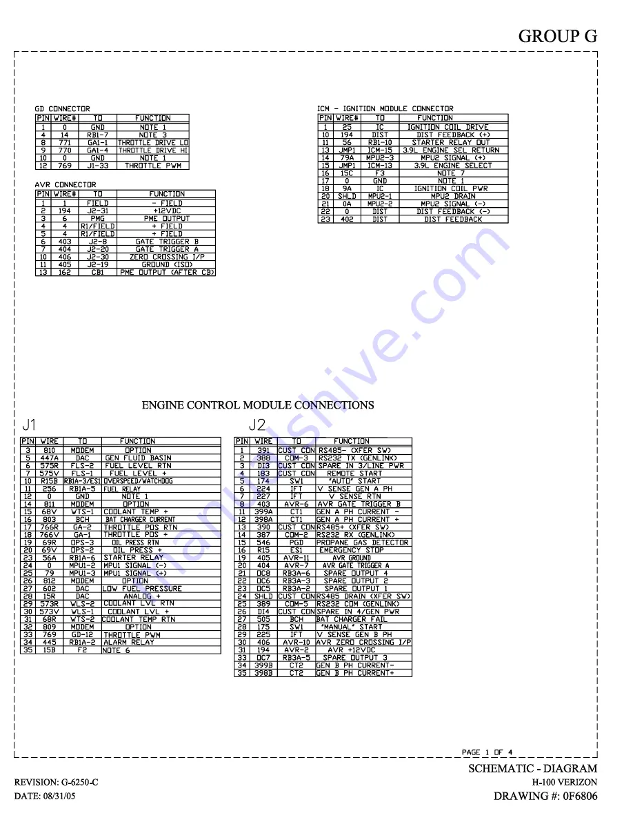 Generac Power Systems SG30 Owner'S Manual Download Page 70