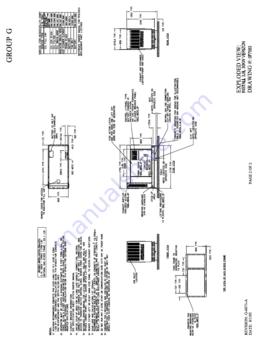 Generac Power Systems SG30 Owner'S Manual Download Page 75