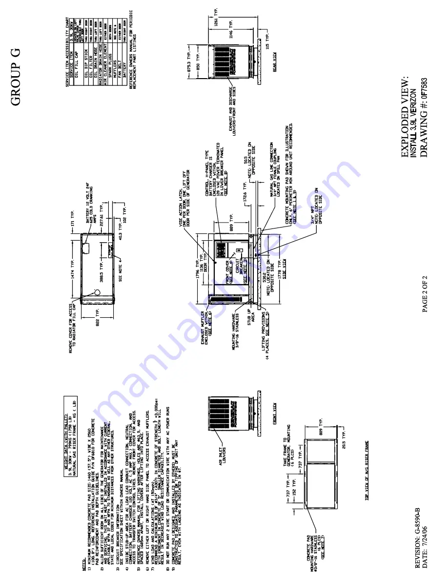 Generac Power Systems SG30 Owner'S Manual Download Page 92