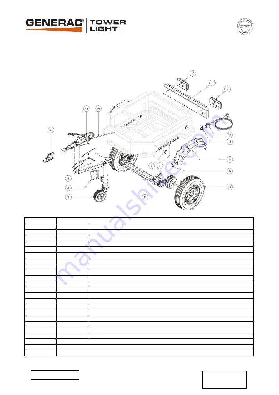 Generac Power Systems TOWER LIGHT V20 Owner'S Manual Download Page 88