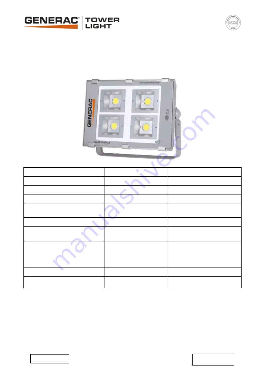 Generac Power Systems VT-evo 4x290W LED Owner'S Manual Download Page 23