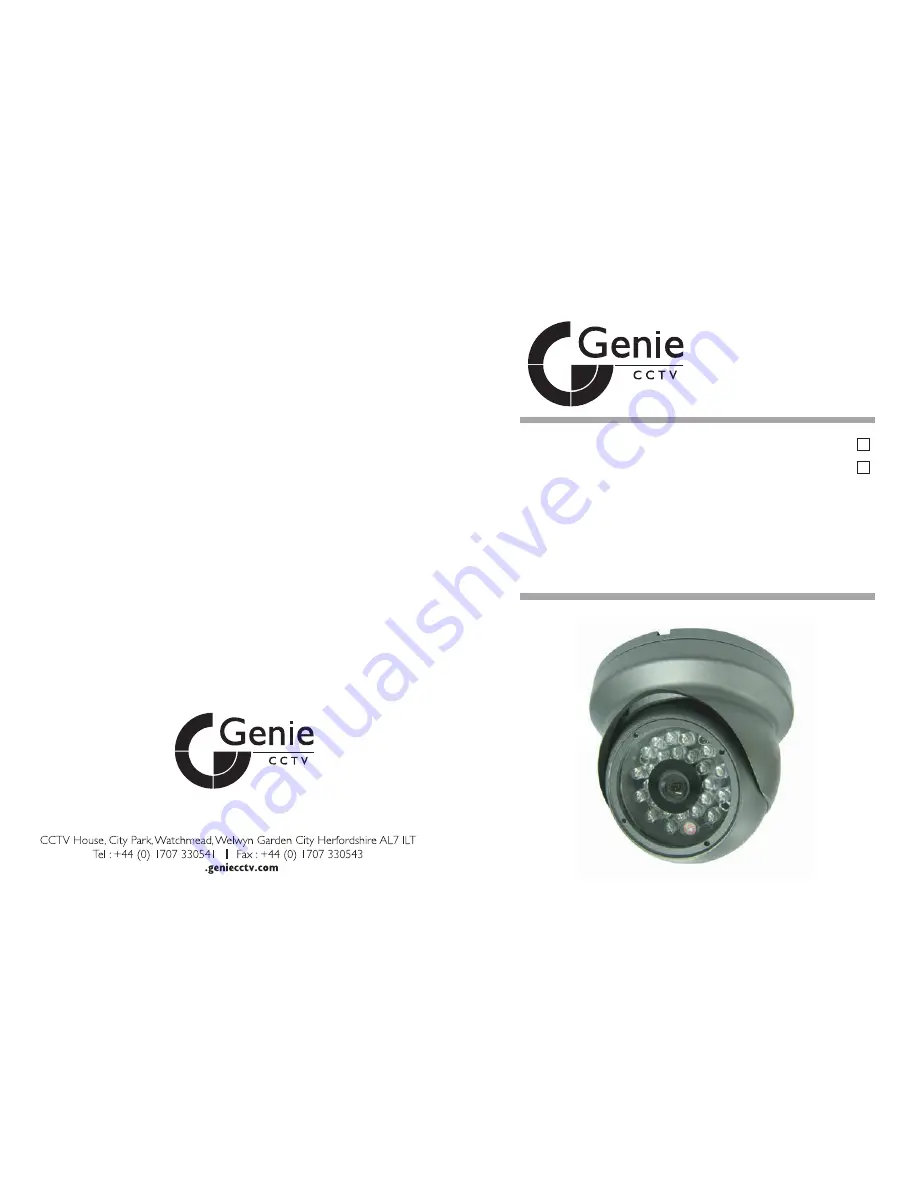 Genie CCTV GD5324/2.9 Instruction Manual Download Page 1