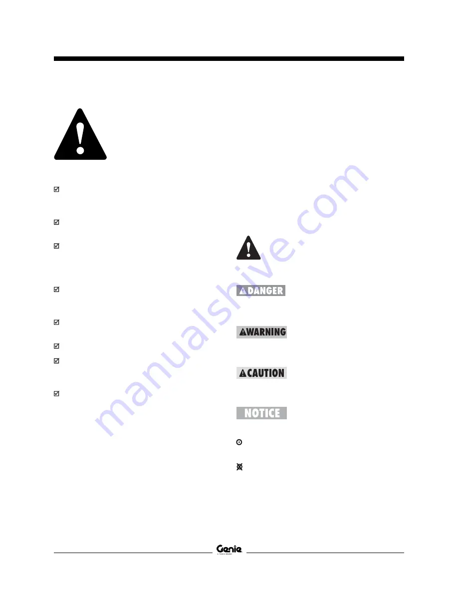 Genie Lift Guard GRC-12 Service Manual Download Page 47