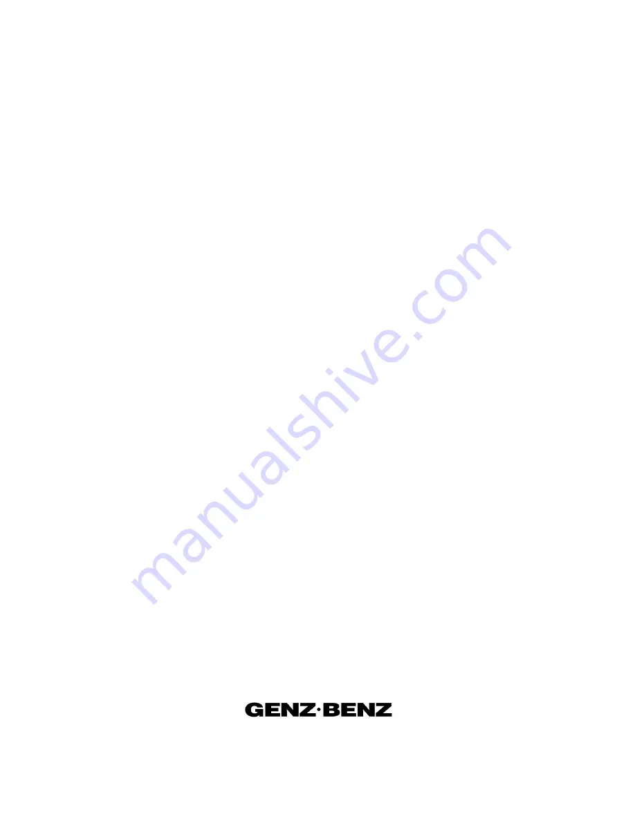 Genz Benz GBE 1200 Technical Manual Download Page 7