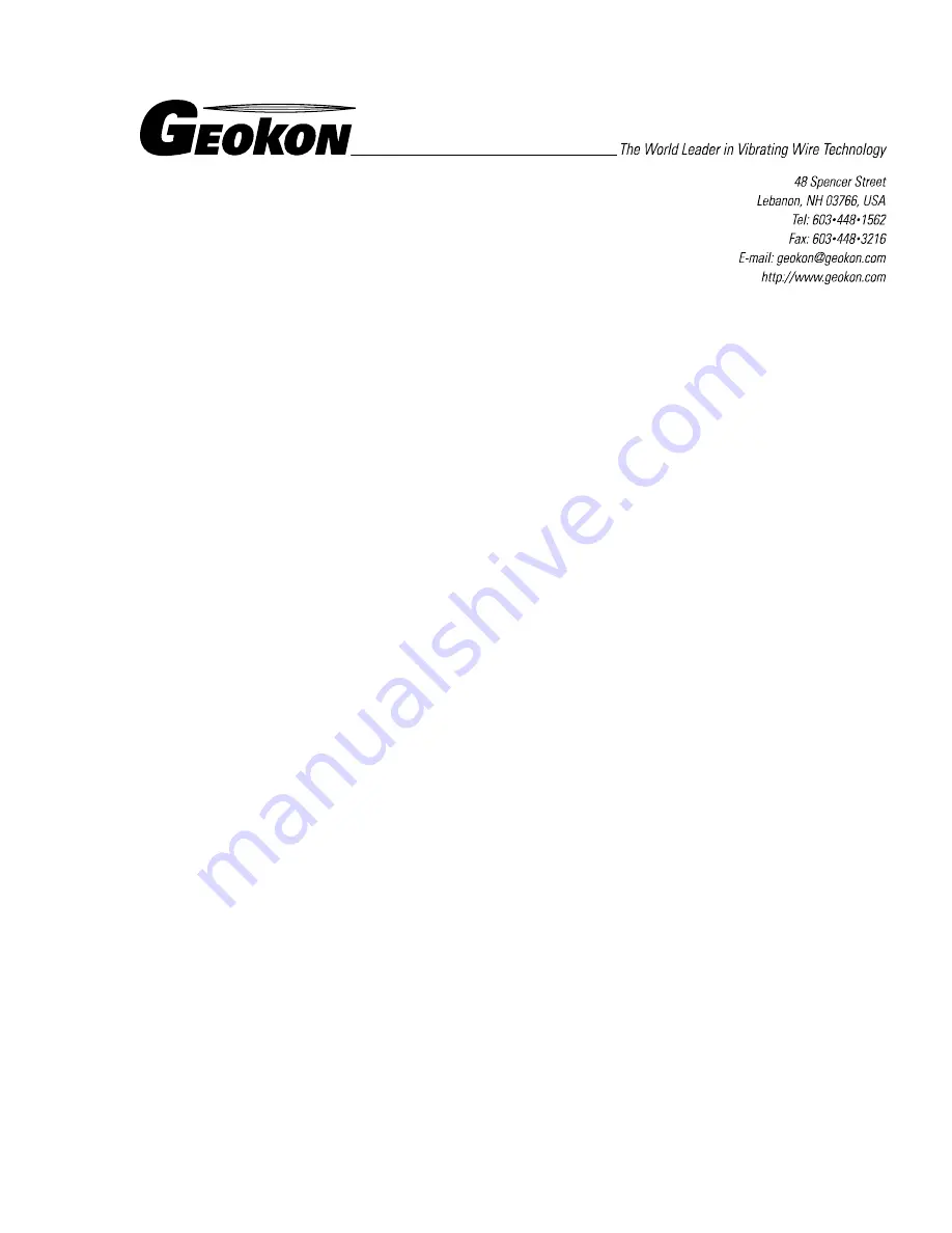 Geokon 4200ER Instruction Manual Download Page 1