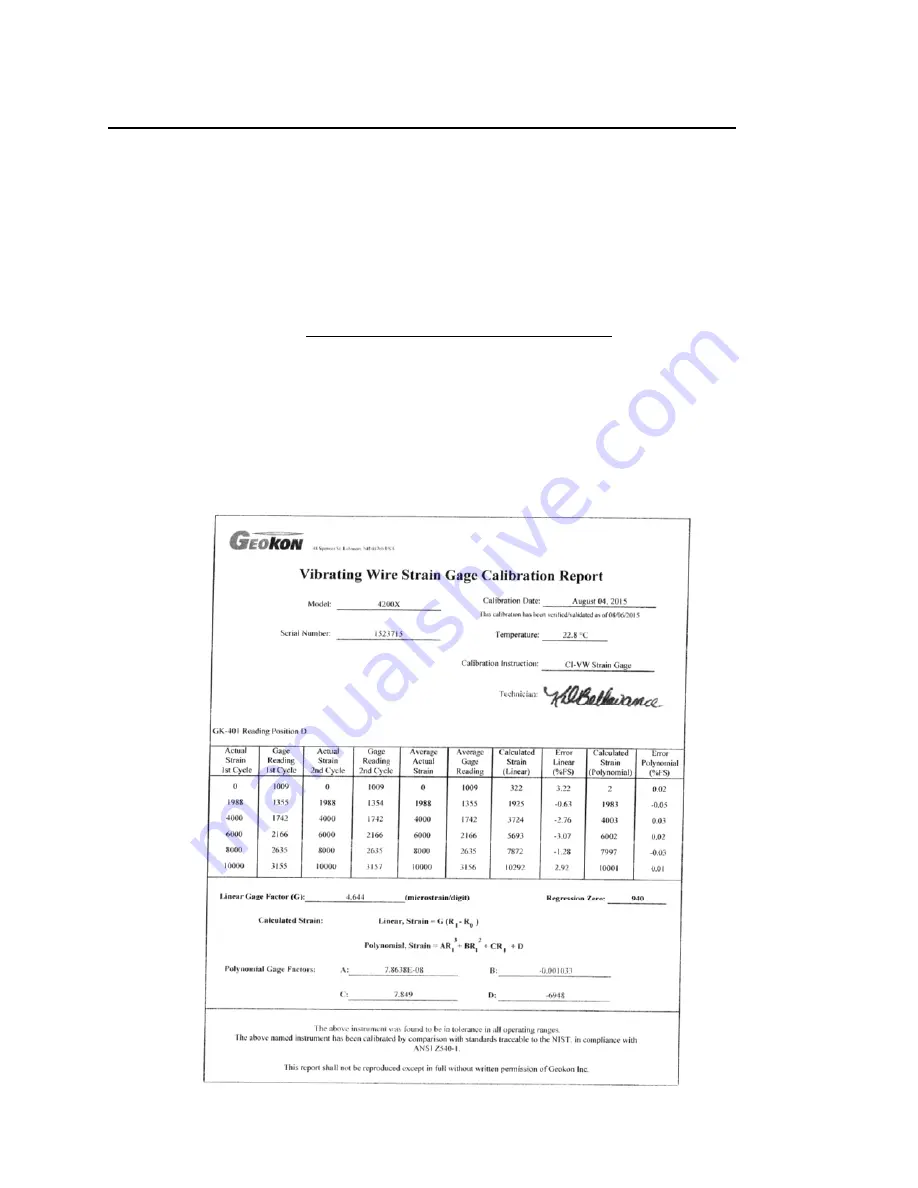 Geokon 4200ER Instruction Manual Download Page 16