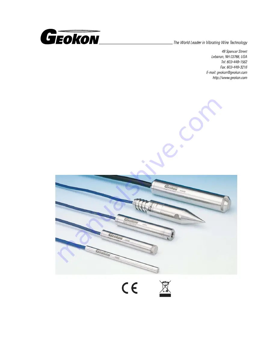 Geokon 4500AL Instruction Manual Download Page 1