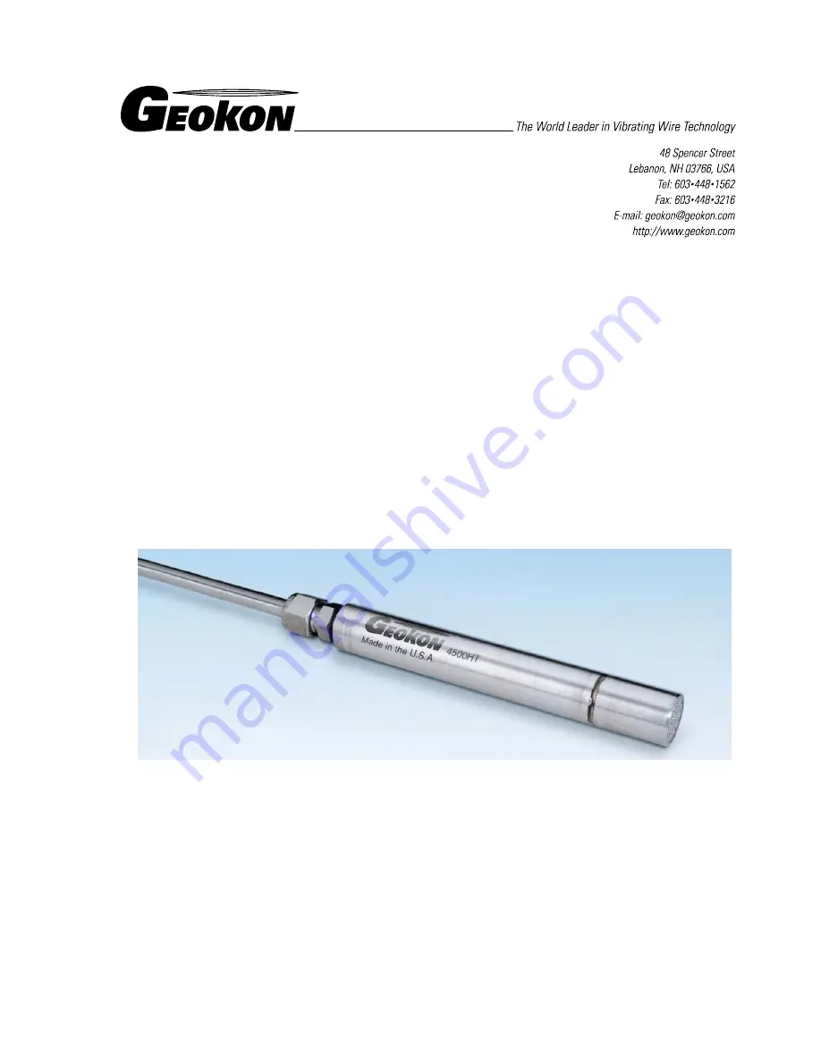 Geokon 4500HT Instruction Manual Download Page 1