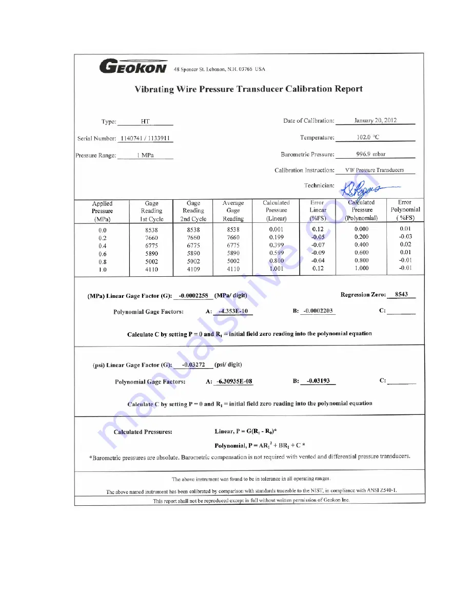 Geokon 4500HT Скачать руководство пользователя страница 17