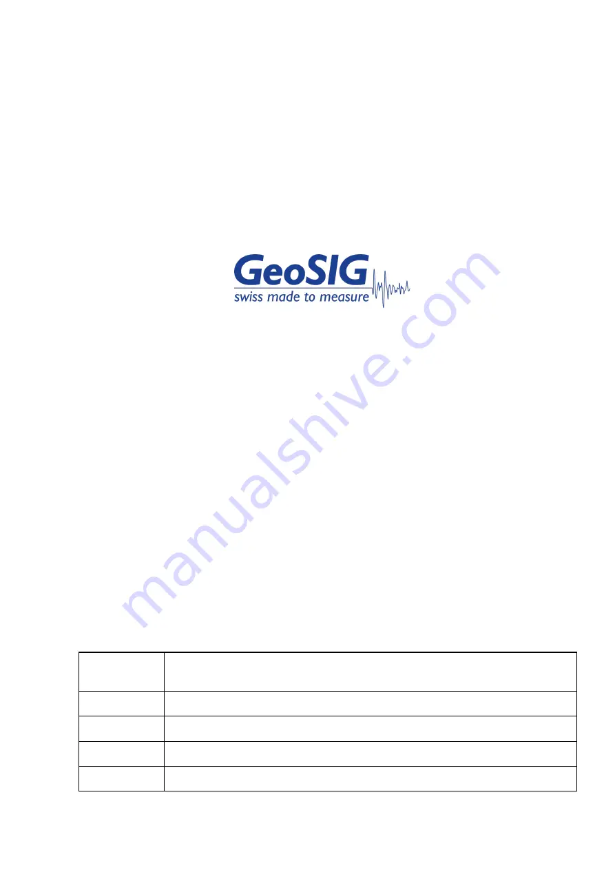 GeoSIG VE-1 Series Installation And Operation Manual Download Page 1