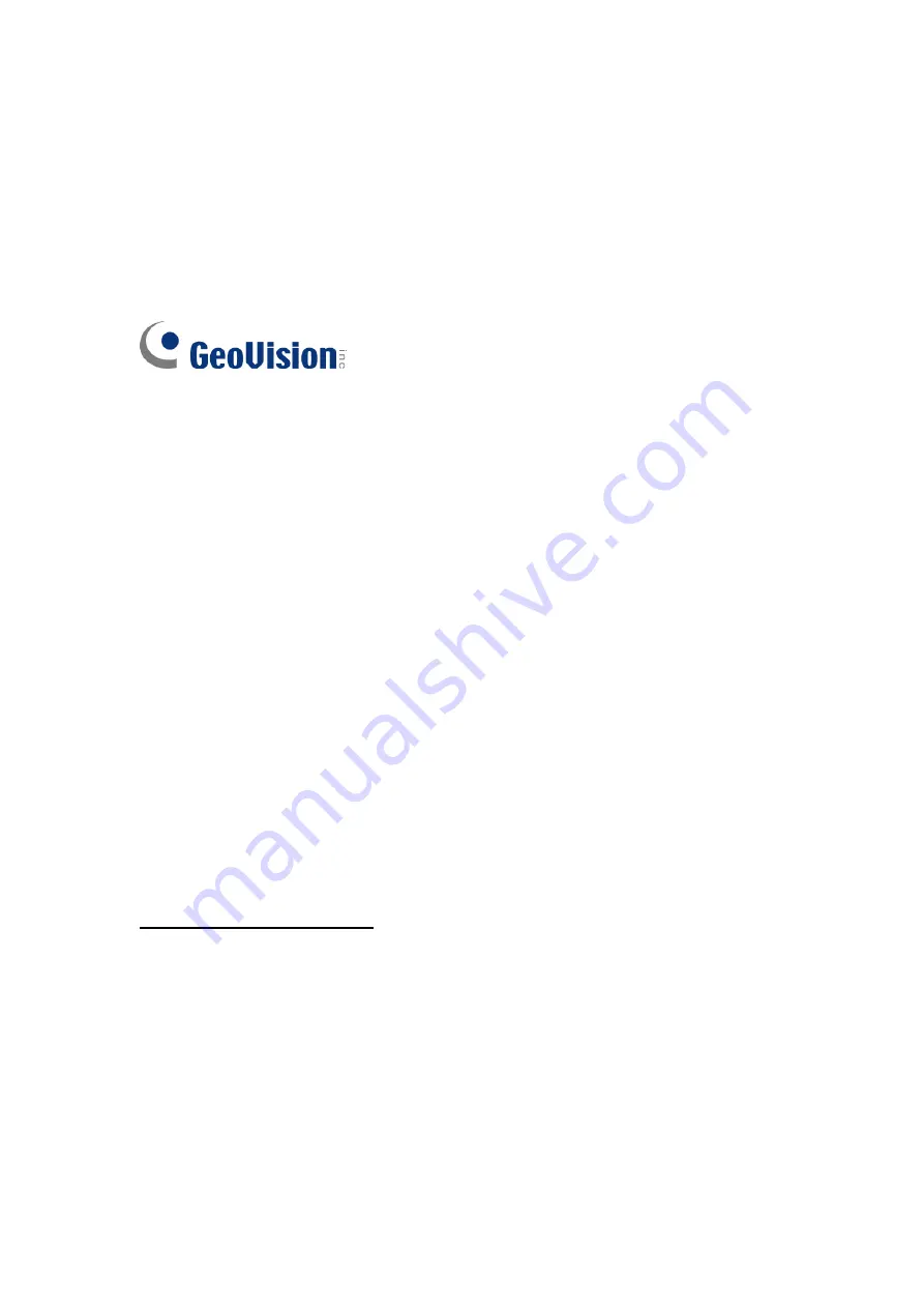 GeoVision 84-VD870000-001U User Manual Download Page 2